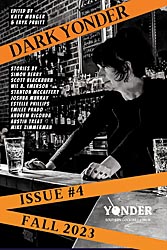Dark Yonder book cover showing a woman at a bar
