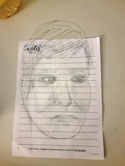 Pencil sketch of a man's face