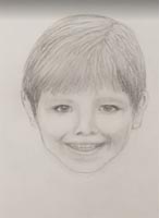 Pencil drawing of a young boy