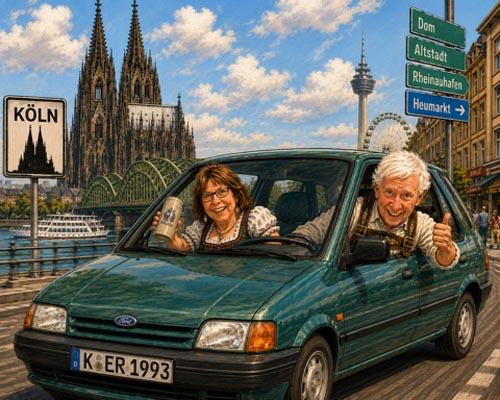 Wil and her husband Bob taking an AI road triip to Germany